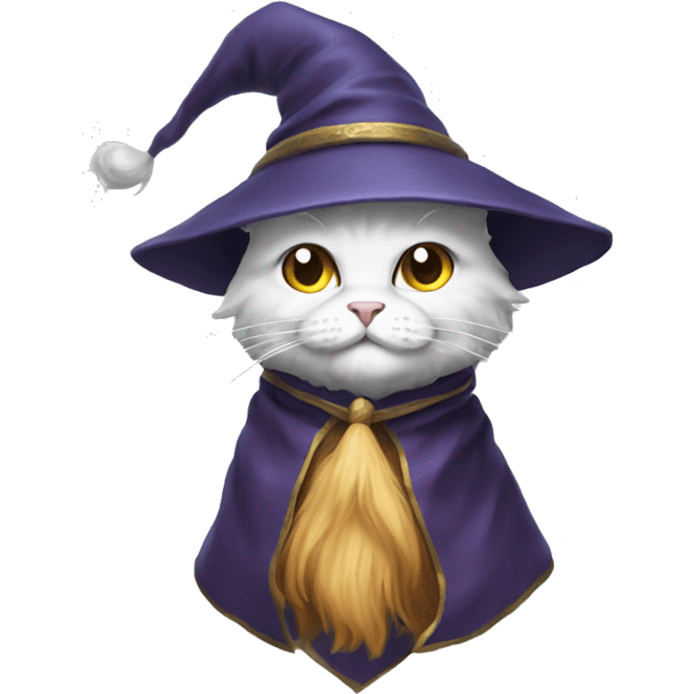 wizard cat with long white beard emoji