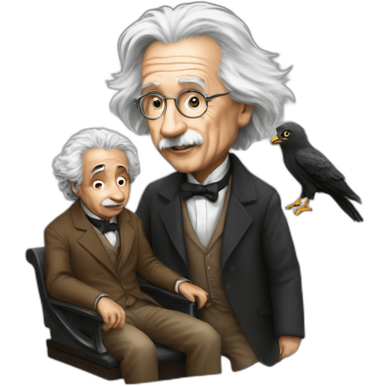 Hawking with Einstein emoji