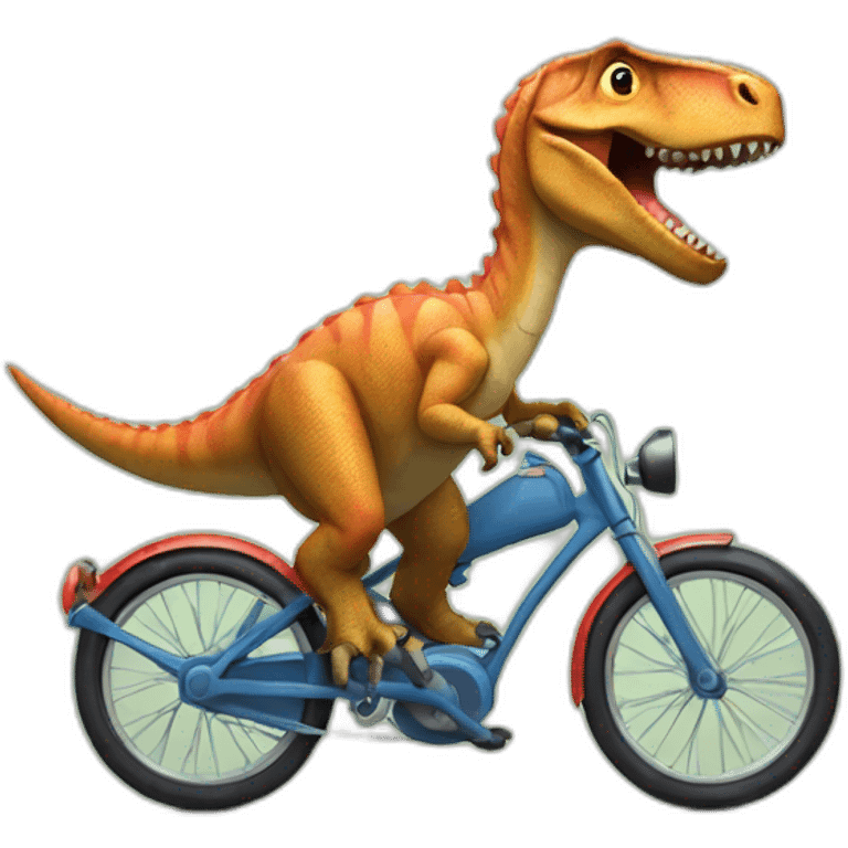 Dinosaur on bike  emoji