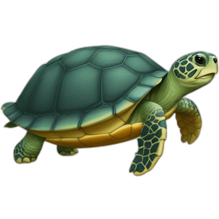 Une tortue emoji