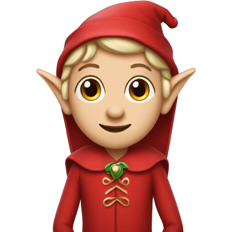 Elf dressed in red  emoji