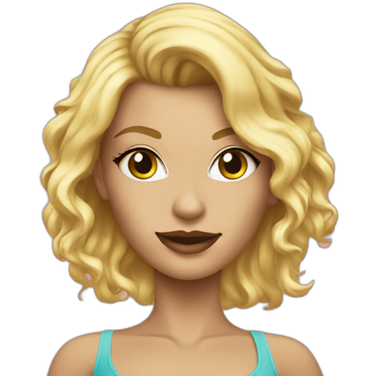 Blonde go go dancer emoji