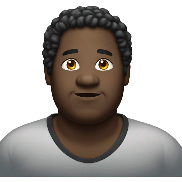 Fat black dude emoji