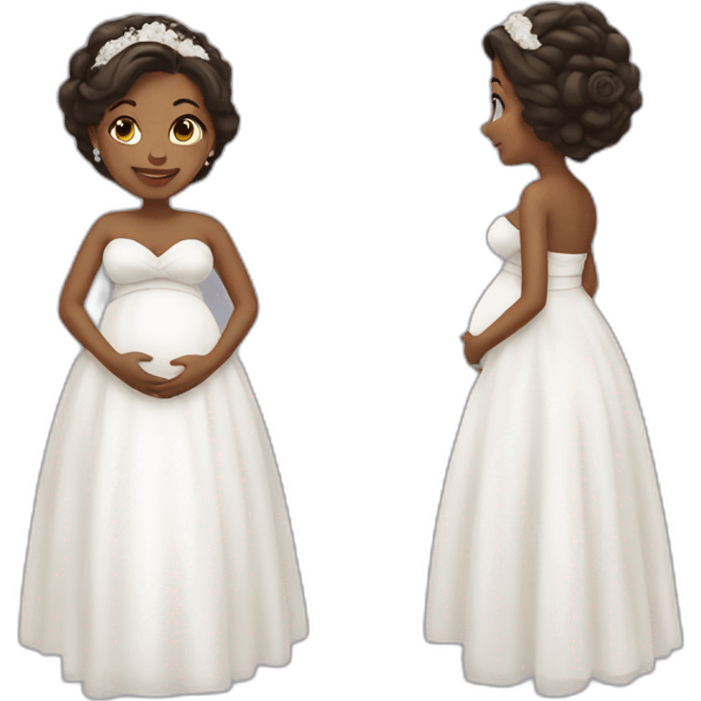 pregnant bride emoji