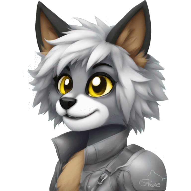 Edgy anthro furry by Falvie, AngieWolf emoji