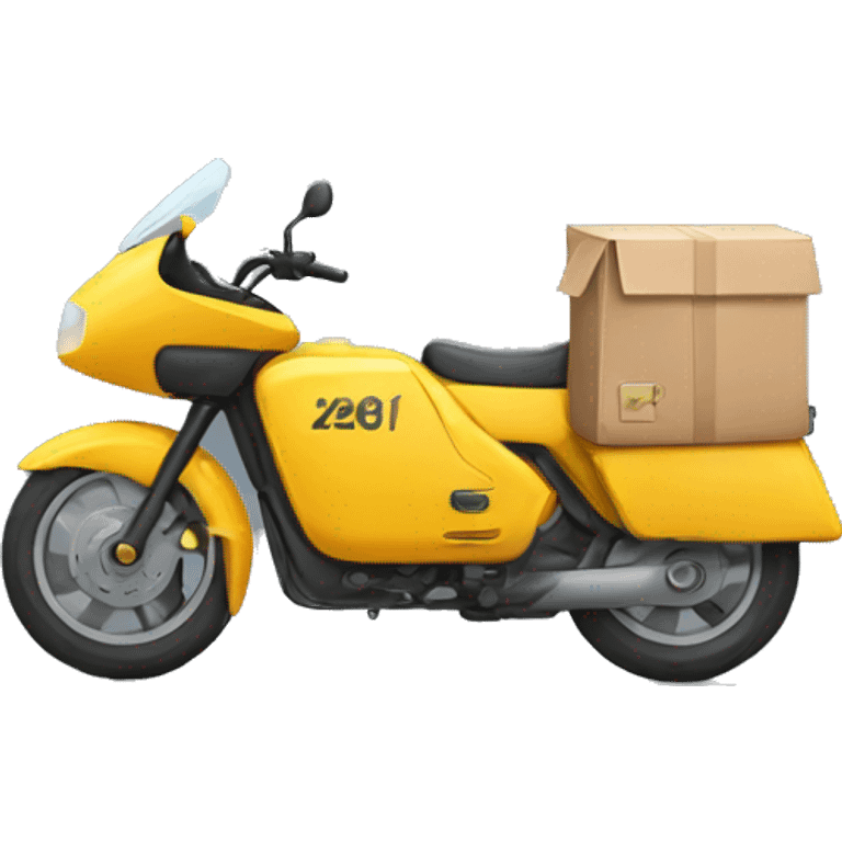 Cold and wet motorcycle courier emoji