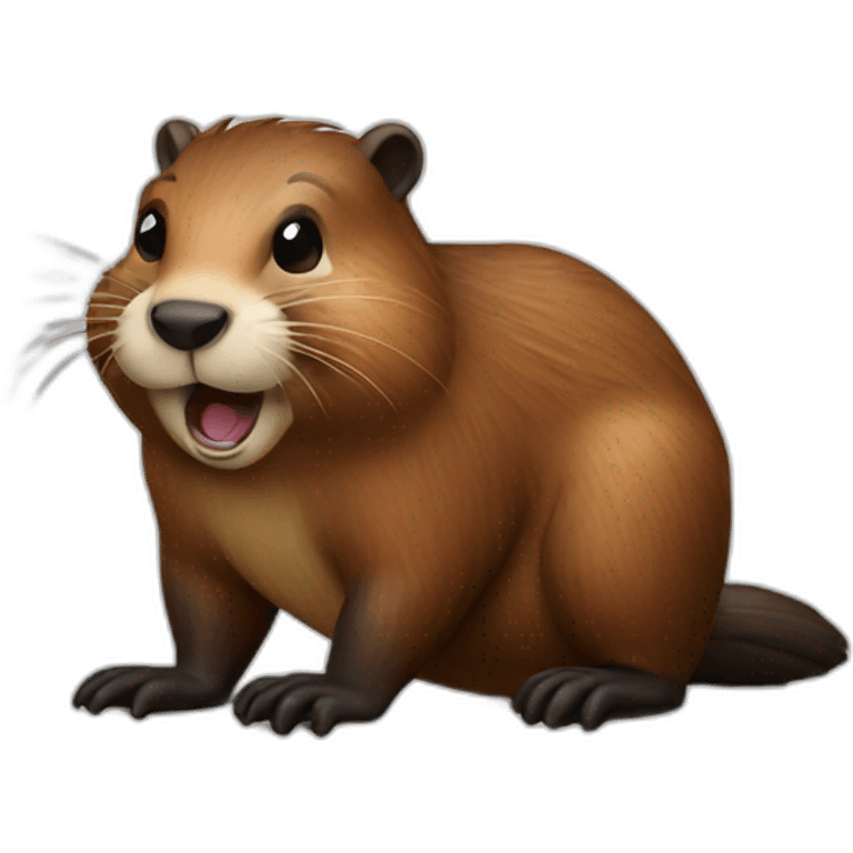 A beaver emoji