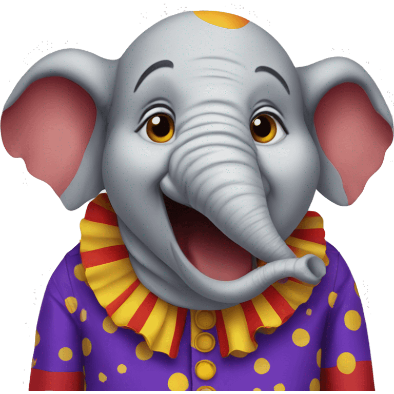 Clown elephant emoji