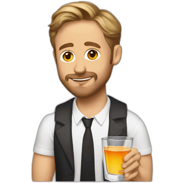 Ryan Gosling drink vodka emoji