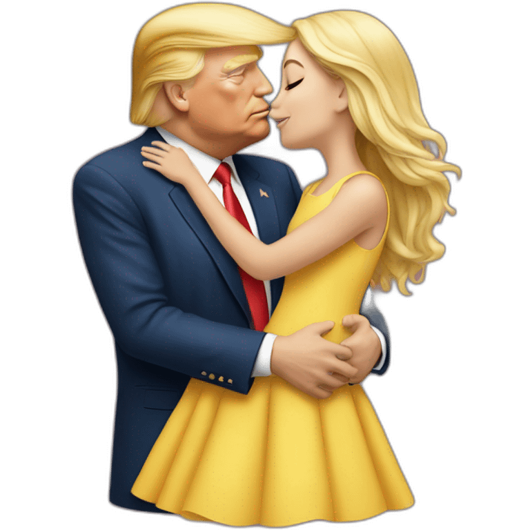 trump kissing his daughter, positivity, inclusiveness emoji