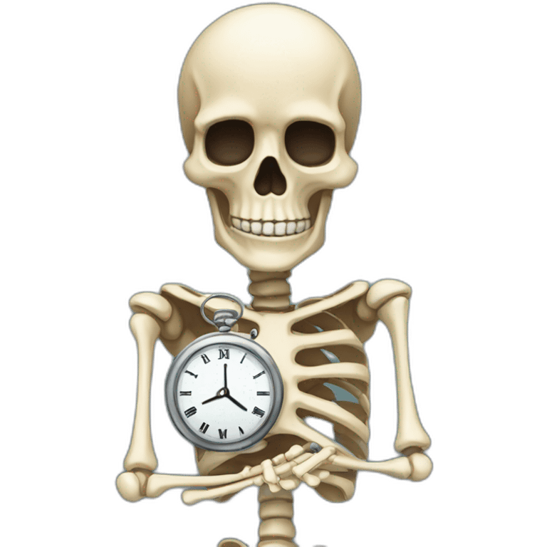 waiting-looking-at-watch-so-long-becoming-skeleton emoji