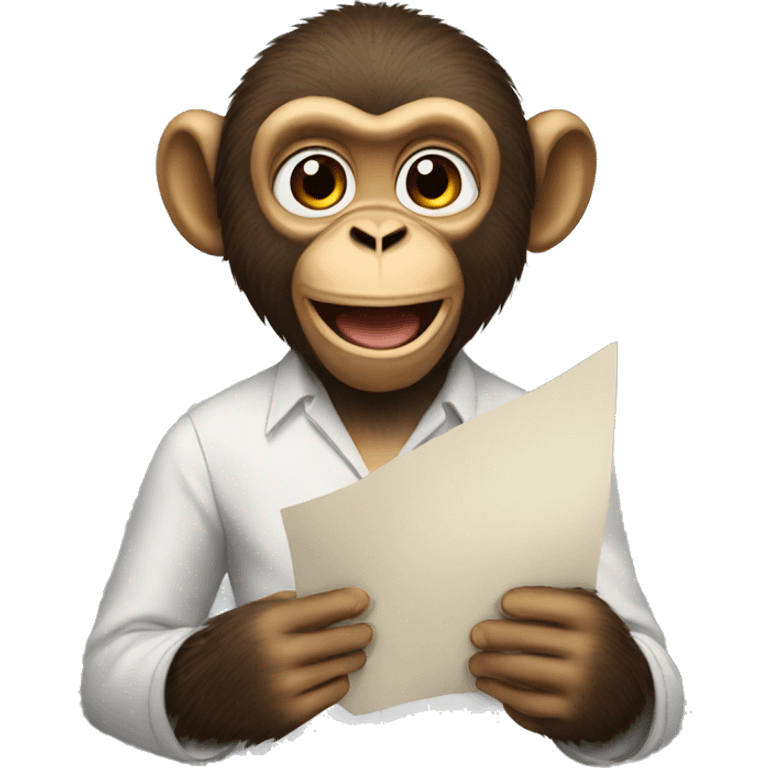 monkey giving speech emoji