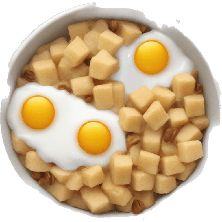 A winter breakfast bowl  emoji