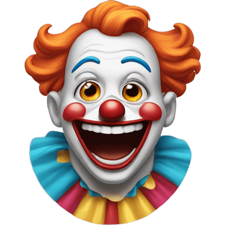 Happy crying clown emoji