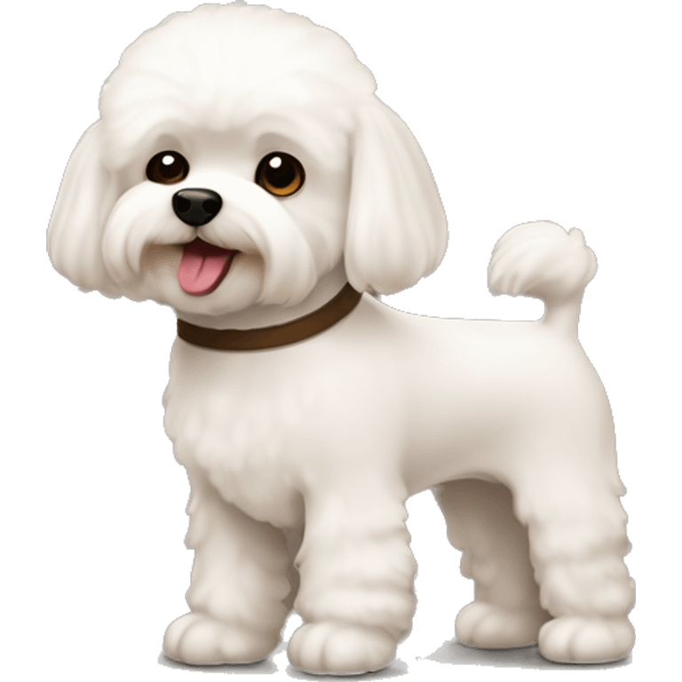 Bichon frise and yorkshire in brown emoji