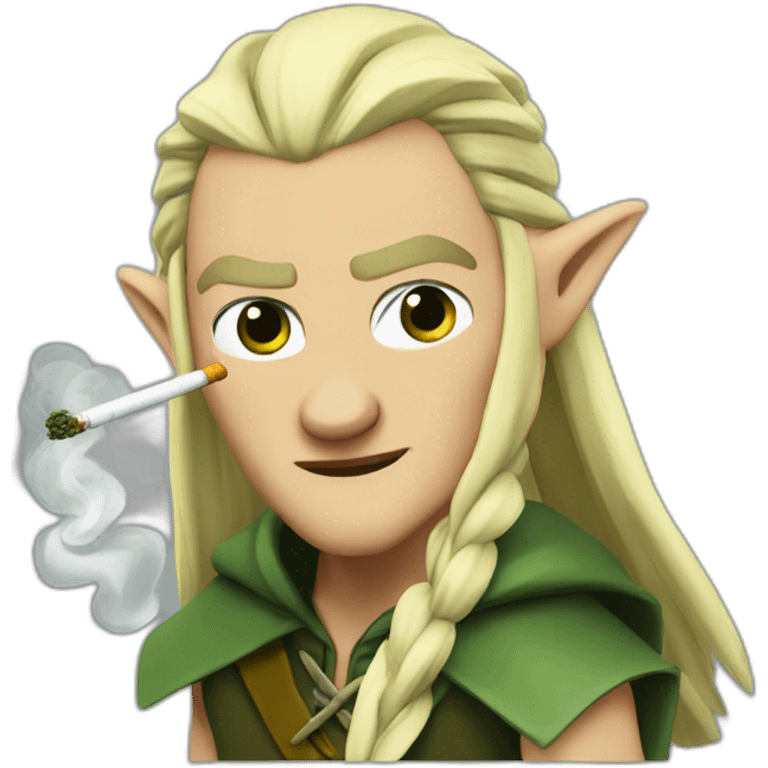 Legolas smoking weed emoji