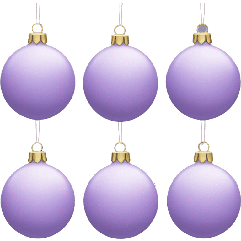 Pastel purple Christmas ornaments emoji