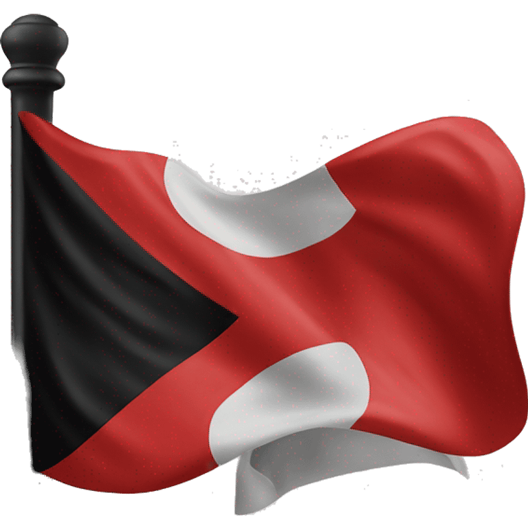 Bandera Roja y negra  emoji