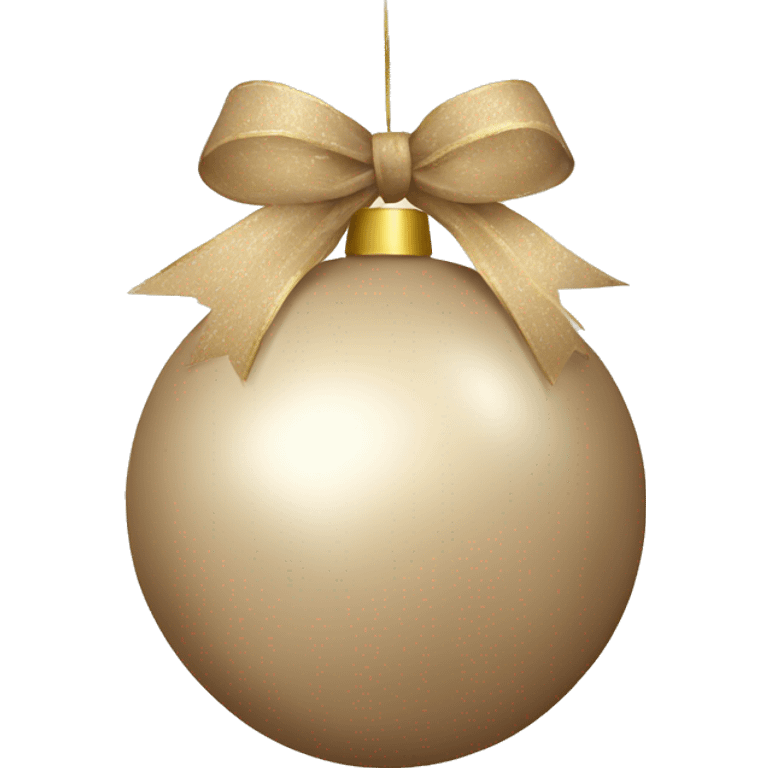 beige Christmas ball decoration emoji