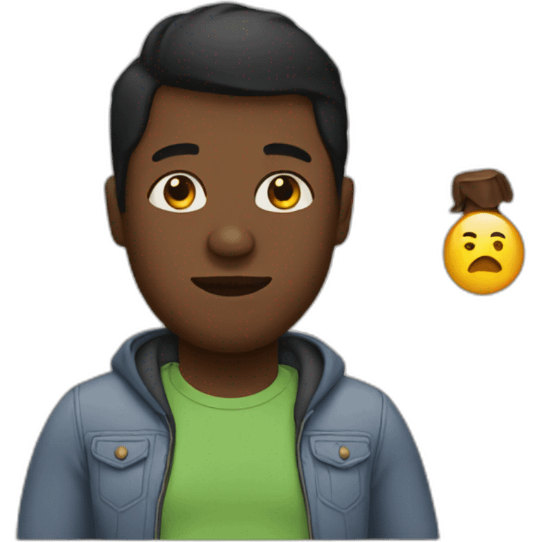 Black Pregnant man emoji