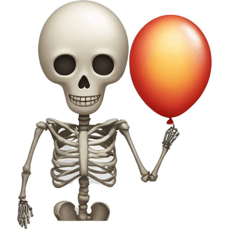 balloon with a skeleton body emoji