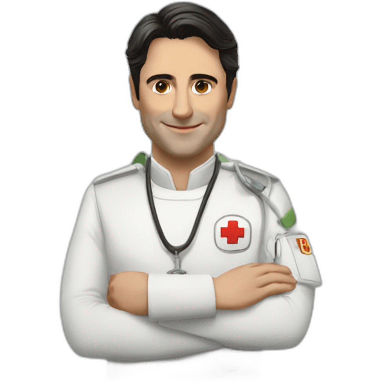 Andrea Montella blessing with medic dress emoji