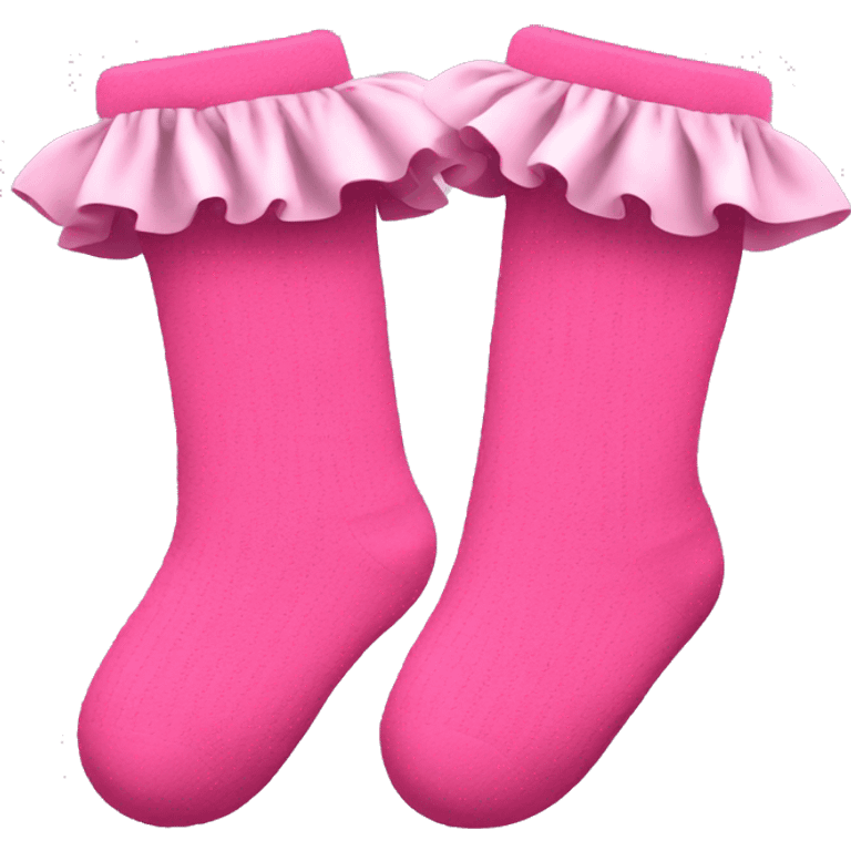 Pink socks with frills  emoji