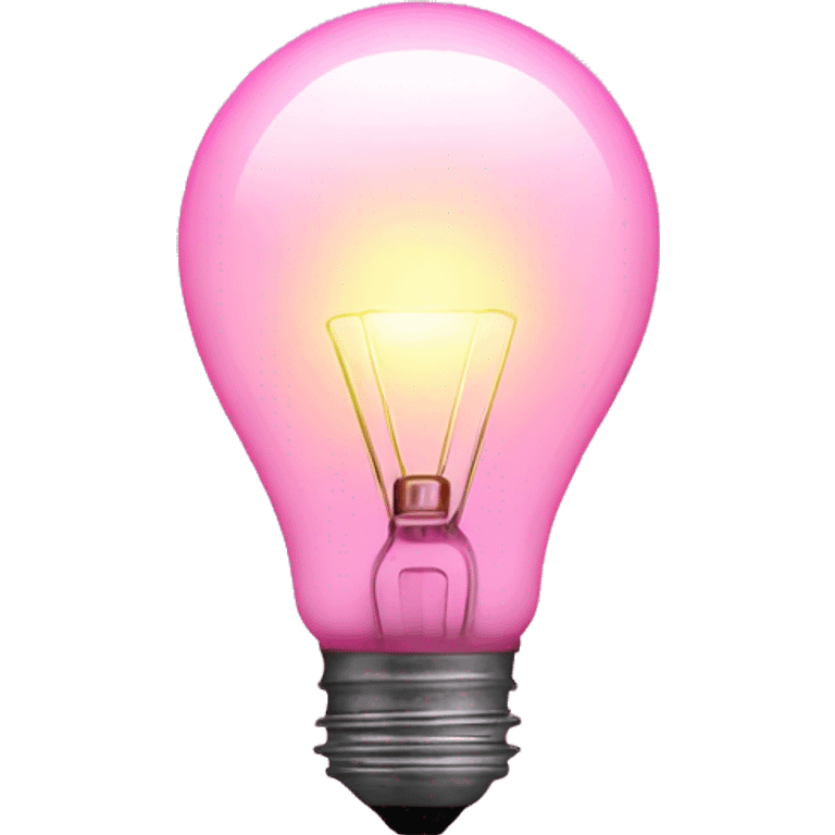 Pink lightbulb  emoji