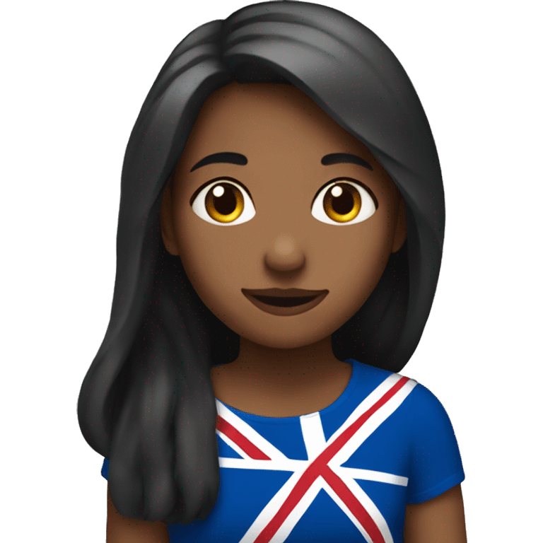 Girl with uk emoji