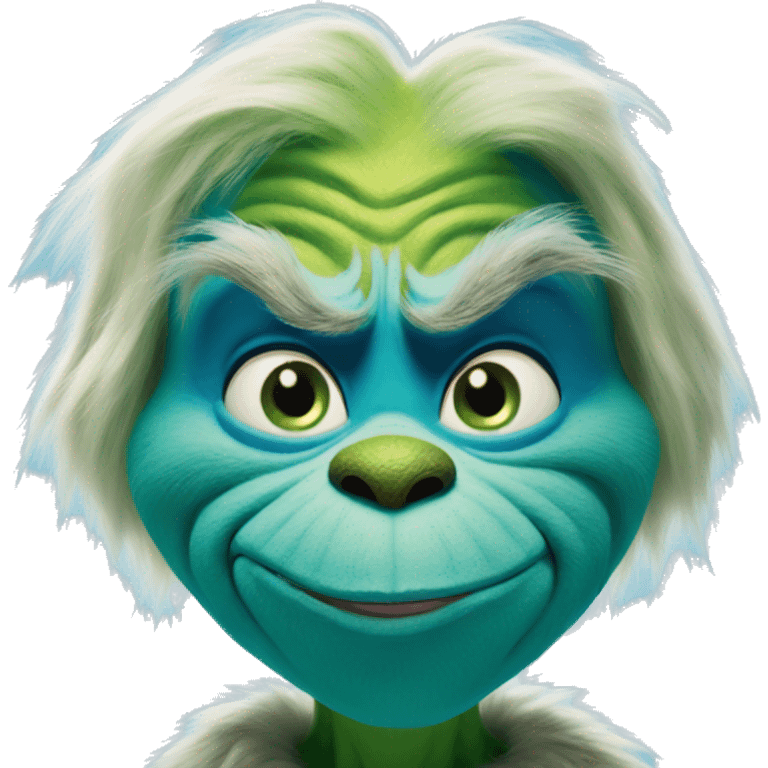 The grinch but blue emoji