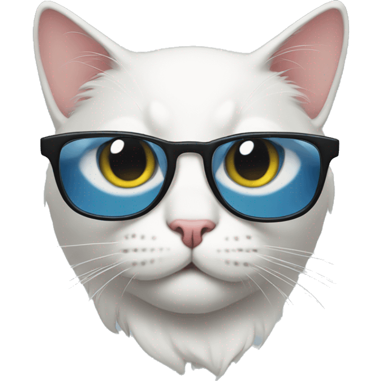 cat with glasses funny emoji