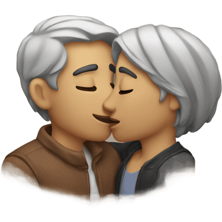 Two people kissing emoji