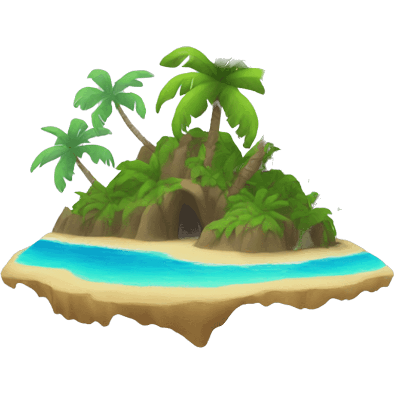 Tropical island emoji