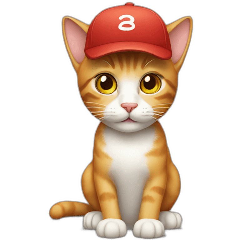 cat with a cap emoji