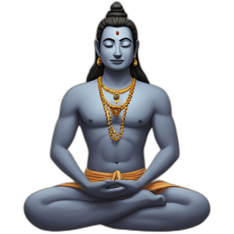 Shiva is meditating emoji