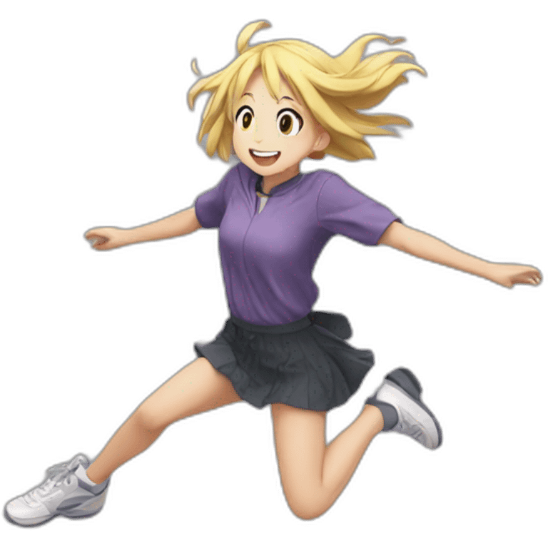 anime girl jumping emoji