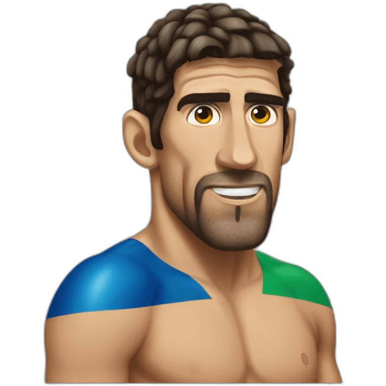 Michael Phelps looking like a Mexican fly emoji