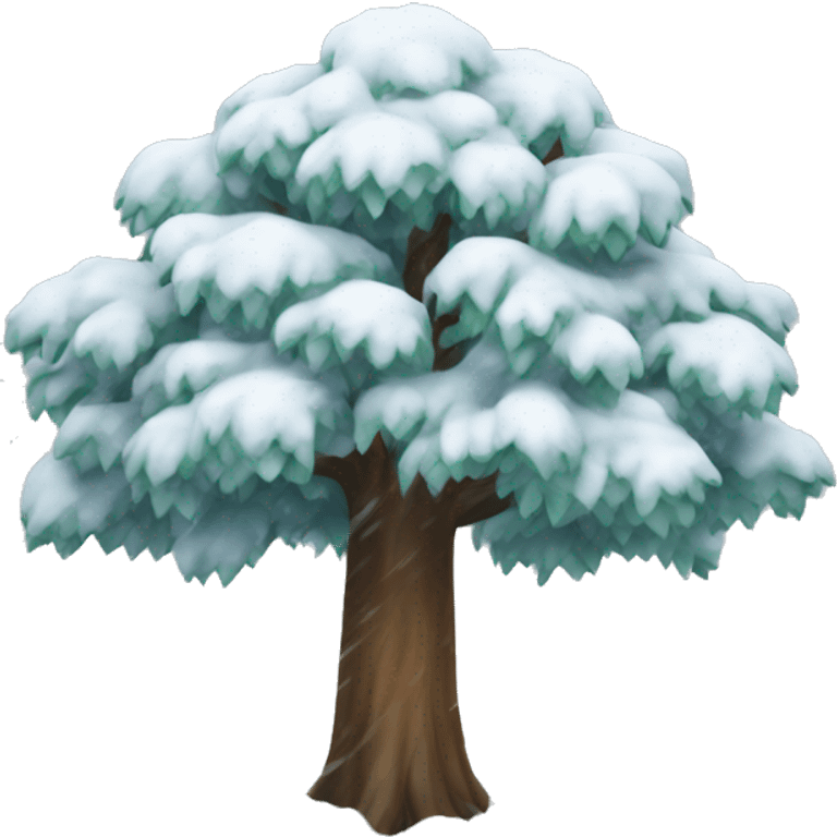 Snowy tree emoji