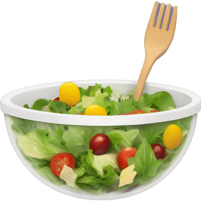 salad in a back bowl emoji