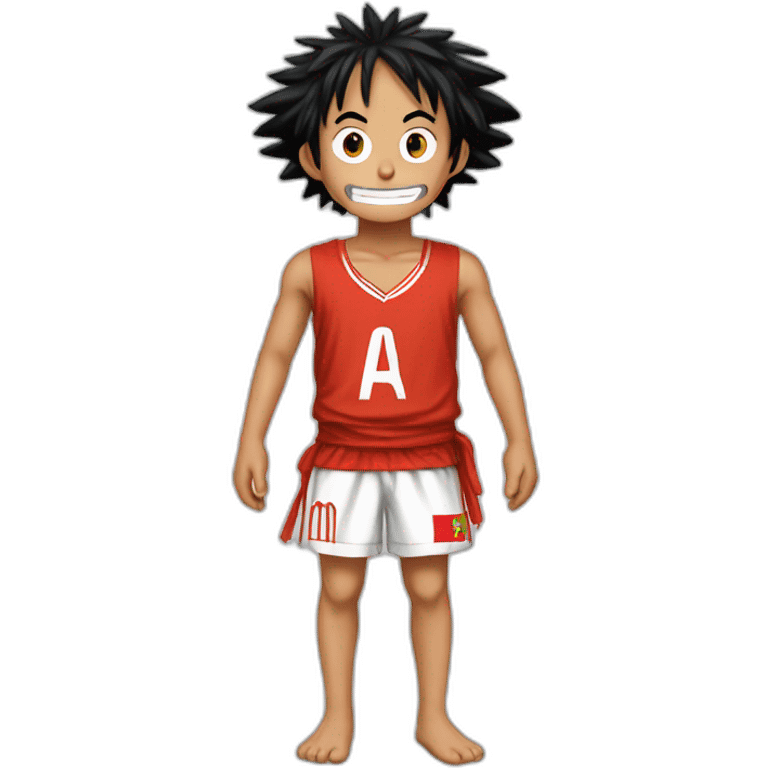 Luffy avec un maillot du Maroc emoji