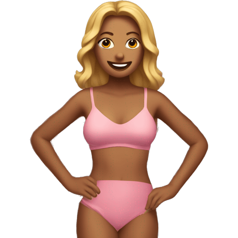 Woman with bathing suit with Grand Canyon on it  emoji