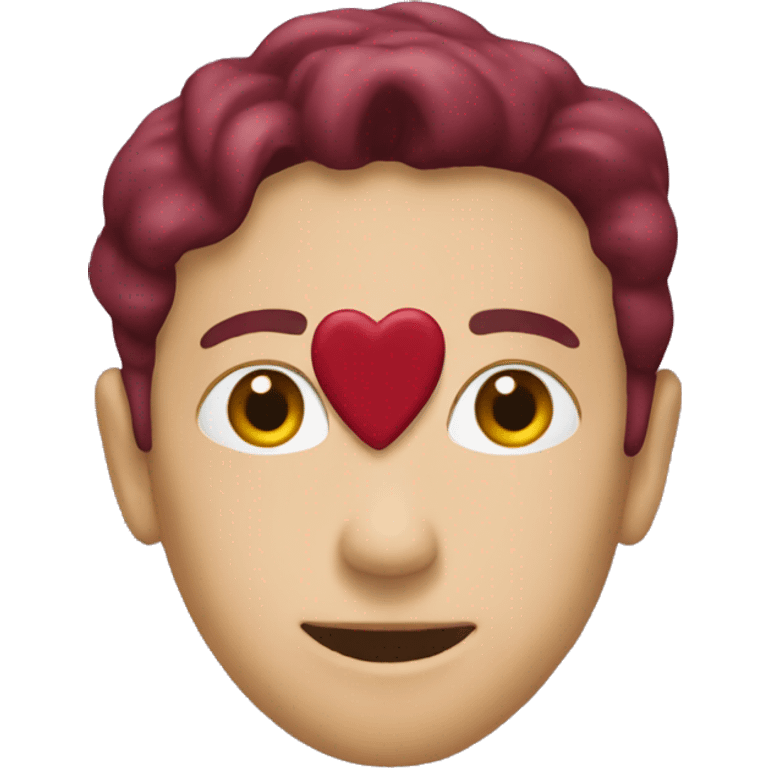 A burgundy heart emoji