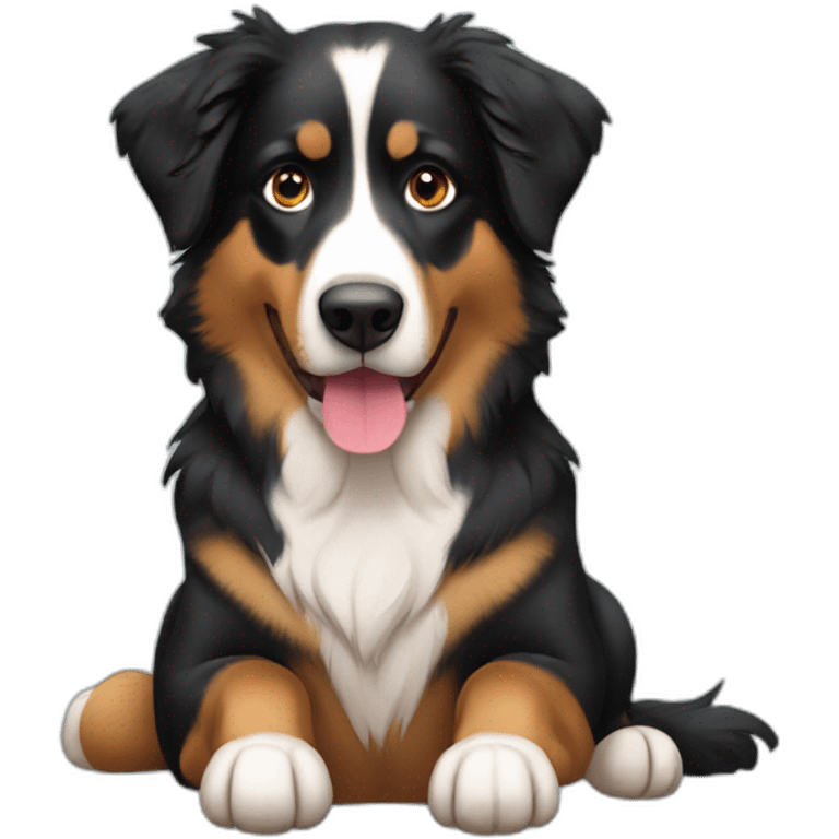 Black and tan Australian Shepard emoji