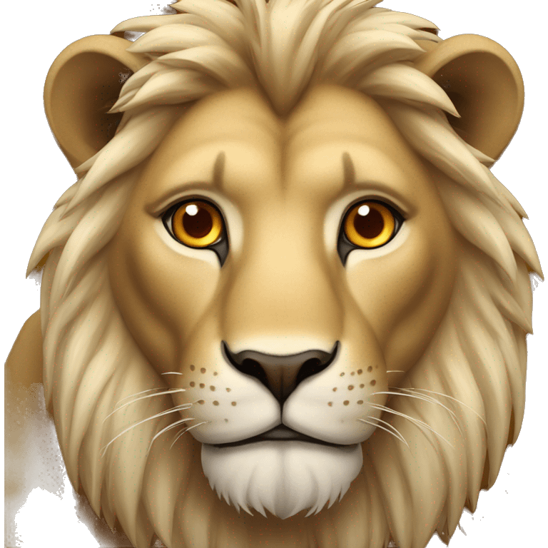 Lion avec yeux rouges emoji