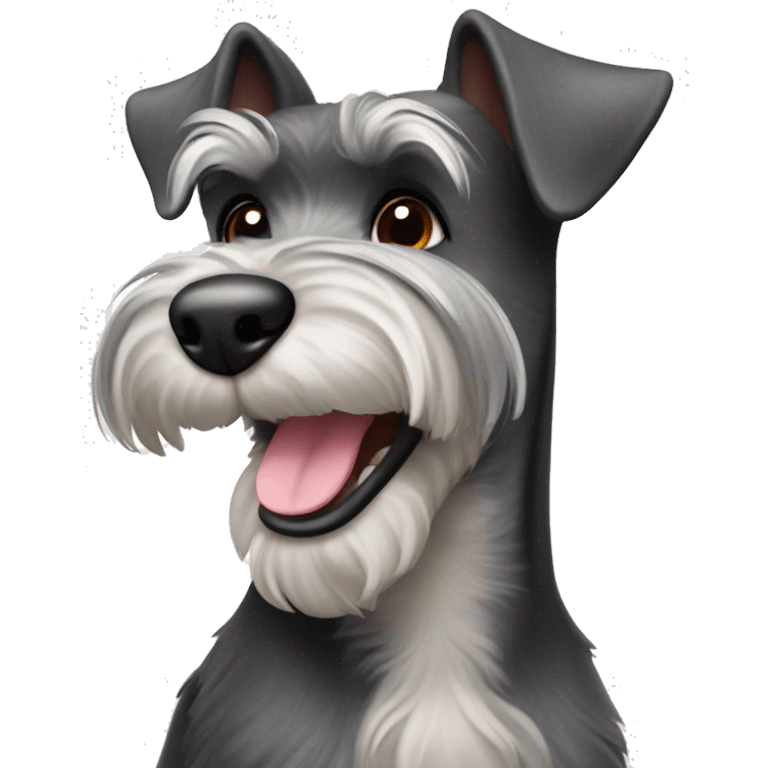 Schnauzer smiling emoji