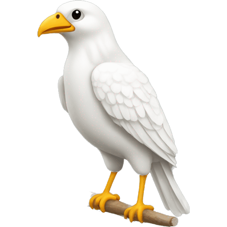 oiseau blanc longue queue emoji