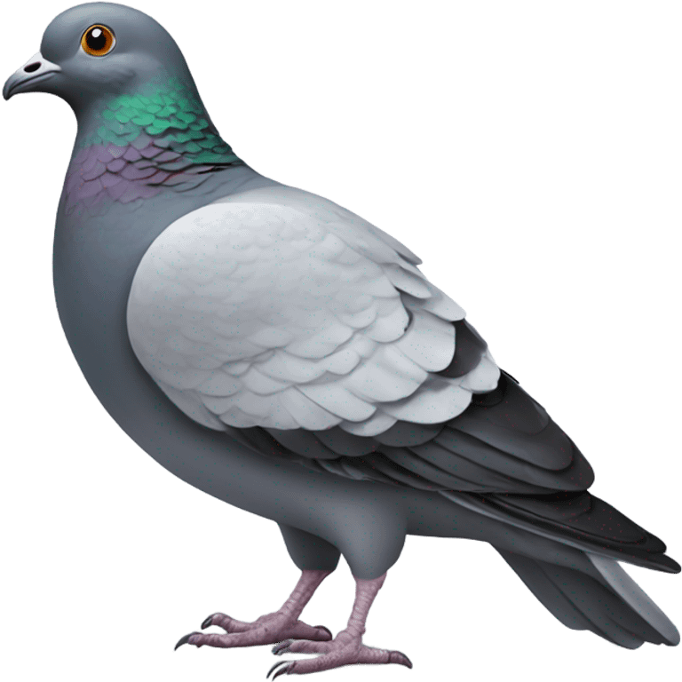 pigeon with head on side emoji