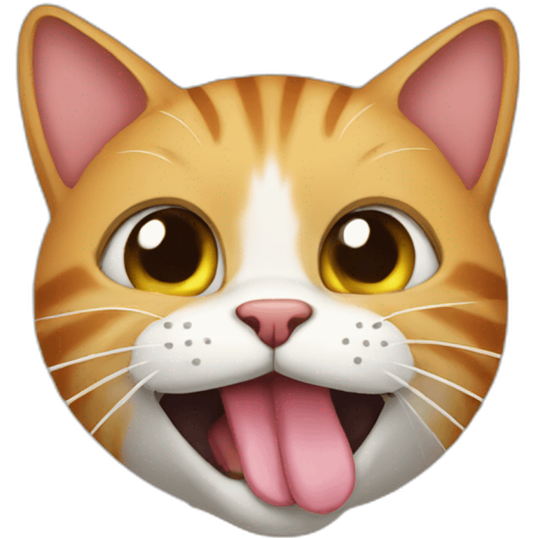 a cat licking its butt emoji