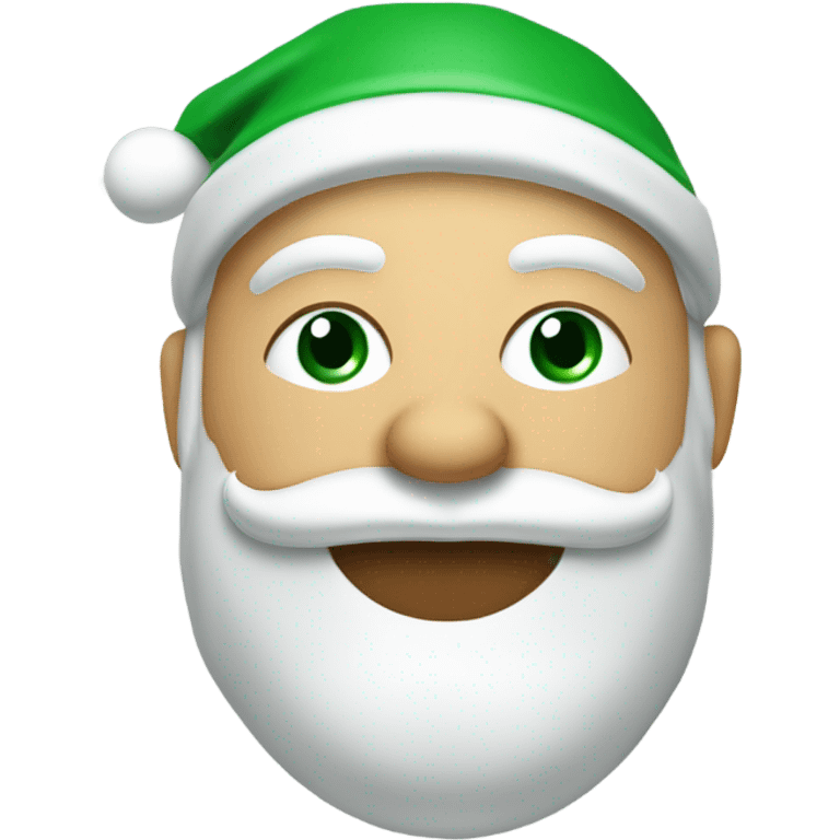 Santa winking wearing a green t-shirt with the words ‘Greenwich Health’ written in white letters  emoji