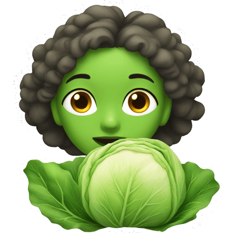 cabbage girl emoji